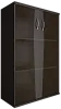 Офисный шкаф средний широкий со стеклом