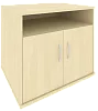 Офисная тумба для оргтехники, с нишей и распашными дверцами