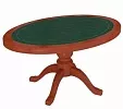 Стол овальный (кожаный бювар)