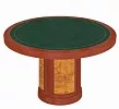 Стол для совещаний круглый (кожаный бювар)
