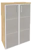 Офисный шкаф средний широкий (2 средних фасада стекло в раме)