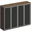 Офисный шкаф для документов средний со стеклянными дверями