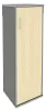 Офисный шкаф узкий средний закрытый, Л/Пр.
