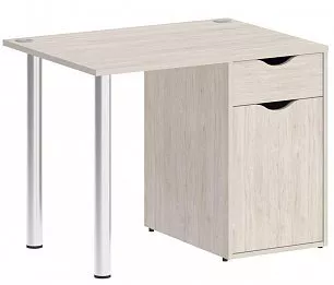 Стол компьютерный на металлокаркасе с тумбой