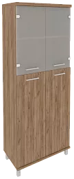 Офисный шкаф высокий широкий со стеклом