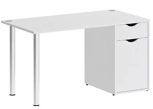 Стол компьютерный на металлокаркасе с тумбой