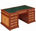 Стол руководителя 9 ящ.(кожаный бювар)