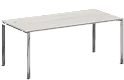 Стол рабочий руководителя на П-образном хромированном металлокаркасе