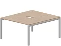 Составной стол на 2 рабочих места (2 эргономичных выреза)