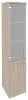 Офисный шкаф высокий узкий лев./прав. (1 низкий фасад ЛДСП + 1 средний фасад стекло)