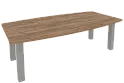 Стол для переговоров на металлокаркасе (серые опоры)