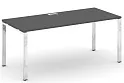 Стол руководителя на металлокаркасе на П-образных опорах (нерж.сталь)