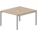 Составной стол на 2 рабочих места (2 эргономичных выреза)