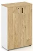 Офисный шкаф средний широкий (2 низких фасада, задняя стенка ЛДСП
