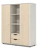 Стеллаж с раздвижными дверками (каркас беж)