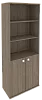 Офисный шкаф высокий для документов полуоткрытый Style