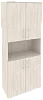 Офисный шкаф высокий широкий (4 низких фасада ЛДСП)