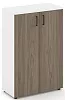 Офисный шкаф средний широкий (2 низких фасада, задняя стенка ЛДСП