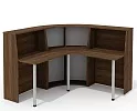 Стойка ресепшн, угловая с опорами
