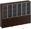 Офисный шкаф для документов со стеклянными дверями (стенка из 3 шкафов)