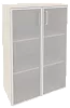 Офисный шкаф средний широкий (2 средних фасада стекло в раме)