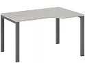 Стол эргономичный правый на металлоопорах