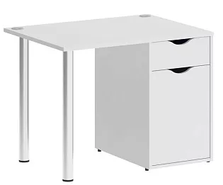 Стол компьютерный на металлокаркасе с тумбой