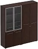Офисный шкаф комбинированный (стекло-одежда)