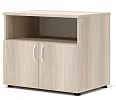 Офисная тумба для оргтехники, с нишей и распашными дверцами
