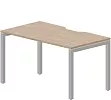 Стол рабочий на металлокаркасе (П-опоры / с эргономичным вырезом)