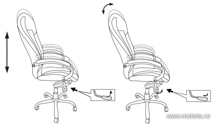 кресло T-9930SL/PU/Ivory