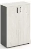 Офисный шкаф средний широкий (2 низких фасада, задняя стенка ЛДСП