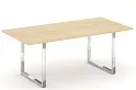 Стол переговорный на металлокаркасе на О-образных опорах (нерж.сталь)