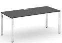Стол руководителя на металлокаркасе на П-образных опорах (нерж.сталь)