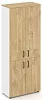 Офисный шкаф высокий широкий (2 низких + 2 средних фасада, задняя стенка ЛДСП