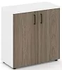 Офисный шкаф низкий широкий (2 низких фасада, задняя стенка ЛДСП)