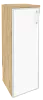 Офисный шкаф средний узкий лев./прав. (1 средний фасад белое стекло в раме)