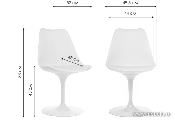 Обеденный стул Tulip White