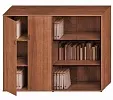 Офисный шкаф средний двойной комбинированный со стеклом