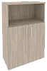Офисный шкаф средний широкий (2 низких фасада ЛДСП)