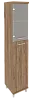 Офисный шкаф высокий узкий со стеклом (левый)
