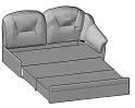 2-местн. секц., п/л слева от сидящ. с мех.
