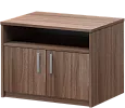 Офисная тумба для оргтехники, с нишей и распашными дверцами