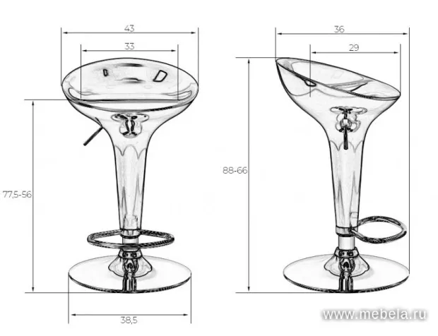 Барный стул Dar-1004 Black