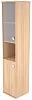 Офисный шкаф высокий узкий полузакрытый со стеклом(Л/Пр)