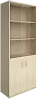 Офисный шкаф высокий широкий со стеклом