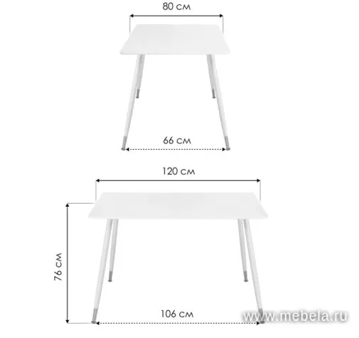 Обеденный стол Bianka Black