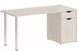 Стол компьютерный на металлокаркасе с тумбой