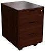 Мобильная офисная тумба с колёсиками и замком, 3 ящика