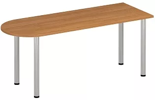 Стол письменный полукруглый на хромированных опорах